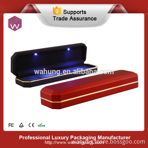 Plastic led light bracelet jewelry packaging box with light (WH-4355)